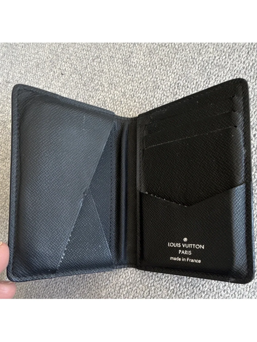 Louis Vuitton Damier Graphite Black/Gray Check Bifold Wallet Credit Card